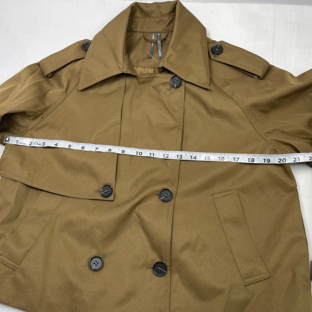 NWT Anthropologie Cropped Trench Coat XS Brown Tan Double Breasted Jacket $158 - Picture 12 of 13